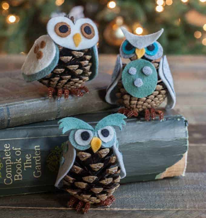 Felt Owl Ornaments