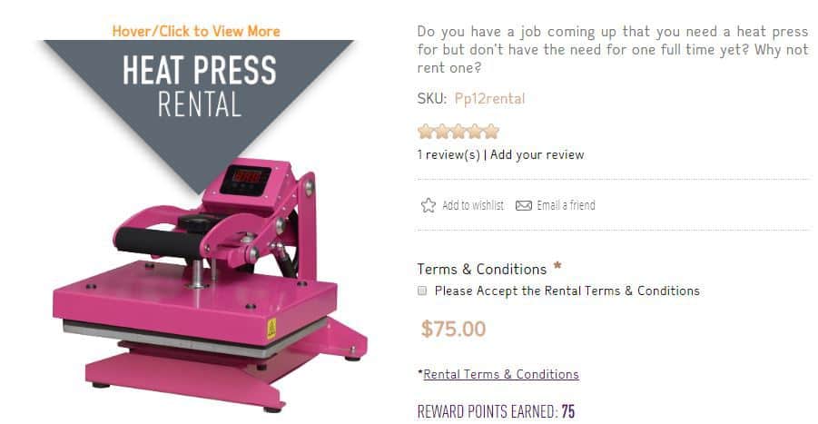 craft Heat Press Review and Rental