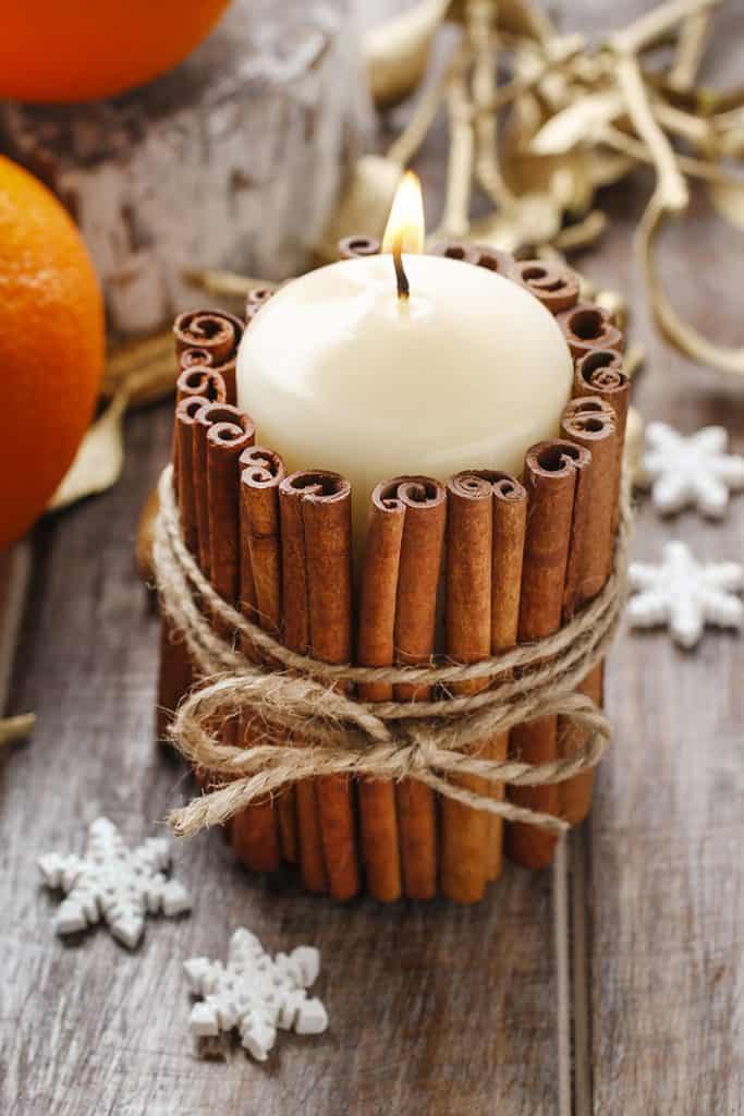 Easy 2 Step DIY Cinnamon Stick Candle Gift Tutorial