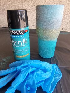 How to Make Ombre Glitter Tumblers with Epoxy + A Vinyl Decal