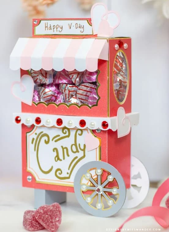 Cricut Valentine Candy Card Box for Kids by Destings by Miss Mandee