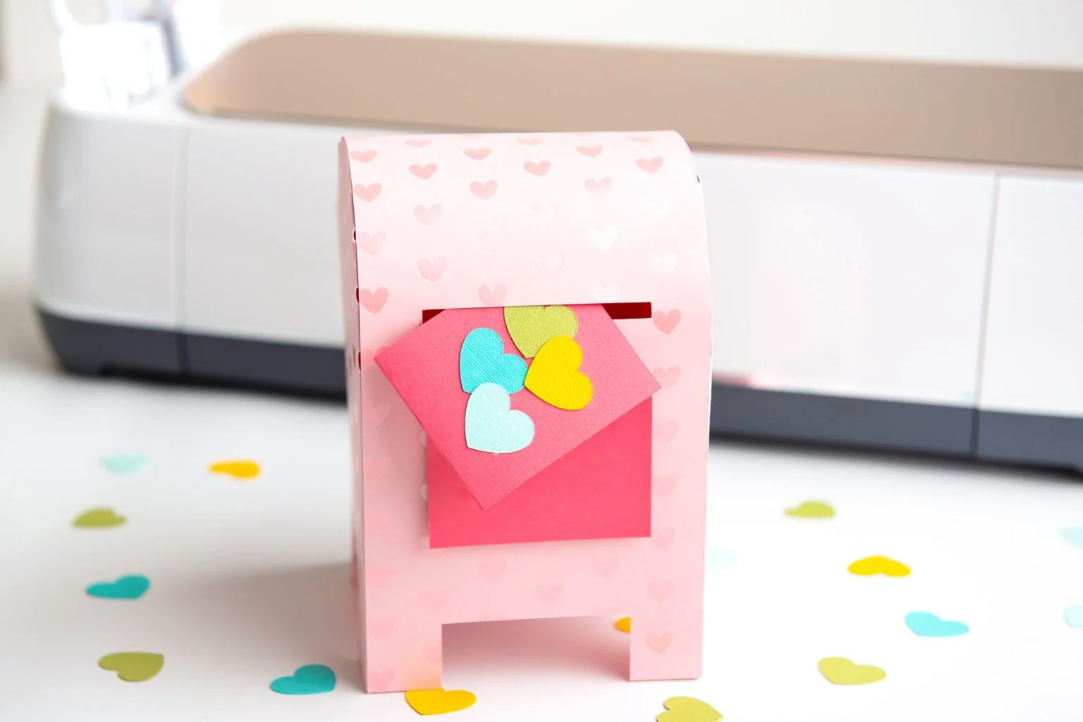 DIY Valentine’s Day Box with a Cricut by Hey Let's Make Stuff