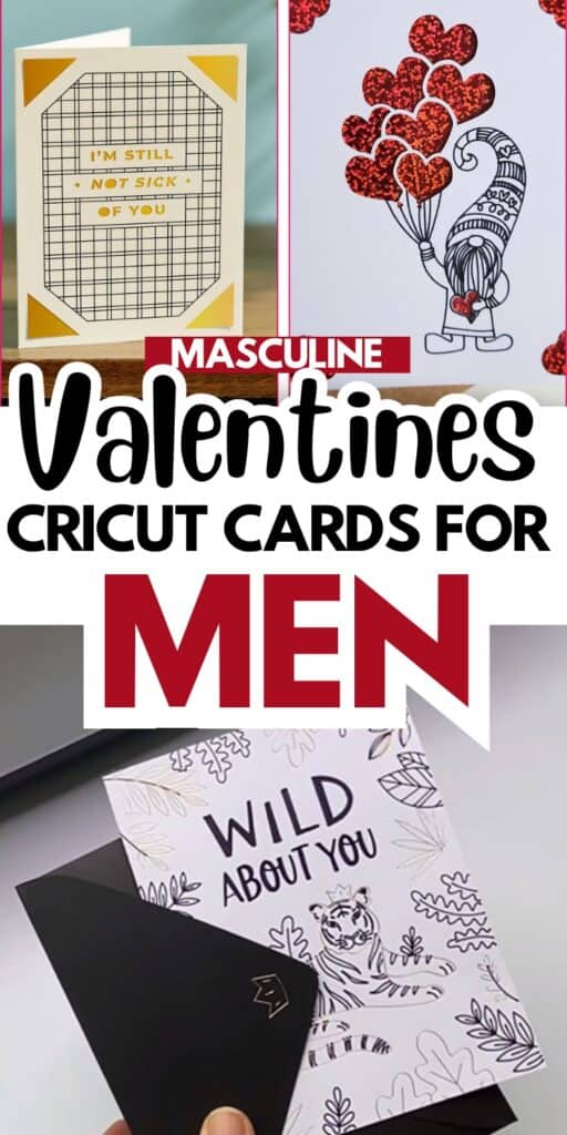 Masculine DIY Valentine Cricut Cards for Men