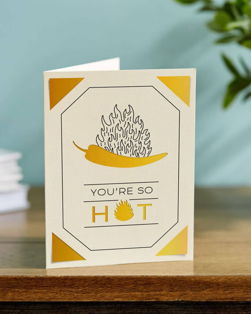 You're So Hot Card Cricut Valentines Day Card for Boyfriend