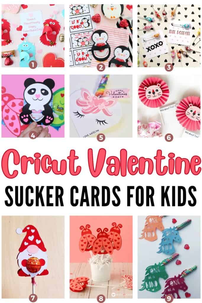 cricut valentines cards for kids sucker